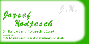 jozsef modjesch business card